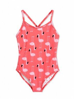 Hanna Andersson Pink Flamingo One Piece Swimsuit Size 10